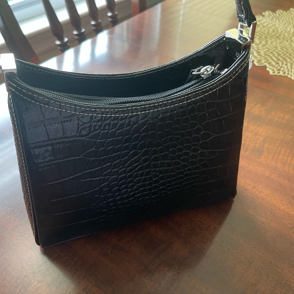 LIZ CLAIBORNE Special Black Alligator Print Purse